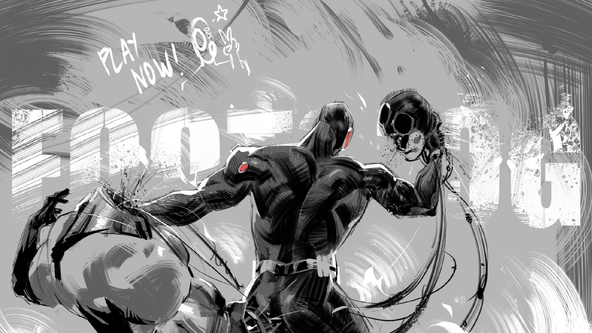 FOOTSLOG. "Play Now!" Subject 25 has ripped part of the head off of an enemy mutant.